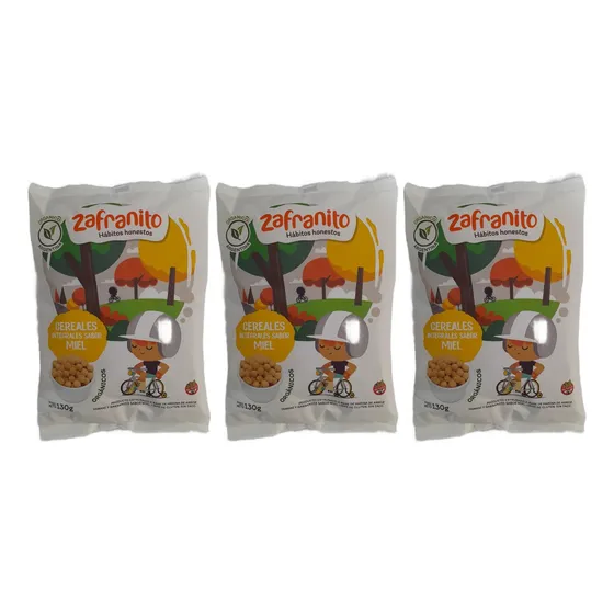 Cereal Integral Zafranito De Miel Organico 130g Sin Tacc X3