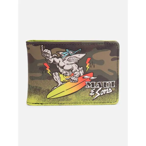 Billetera Shark Camo Surf Multicolor Niño Maui And Sons