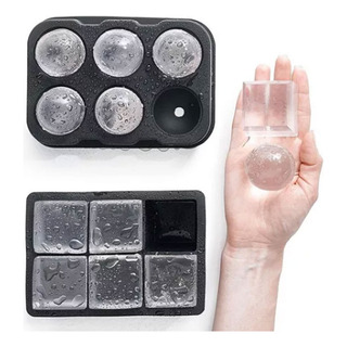 Molde Para Hielo Esferas Y Cubos Grandes 2 Piezas Molde Para Hielo Esferas Y Cubos Grandes 2 Piezas