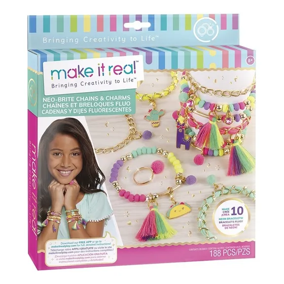 Neo Brite Chains & Charms Juego Crear Pulseras Make It Real