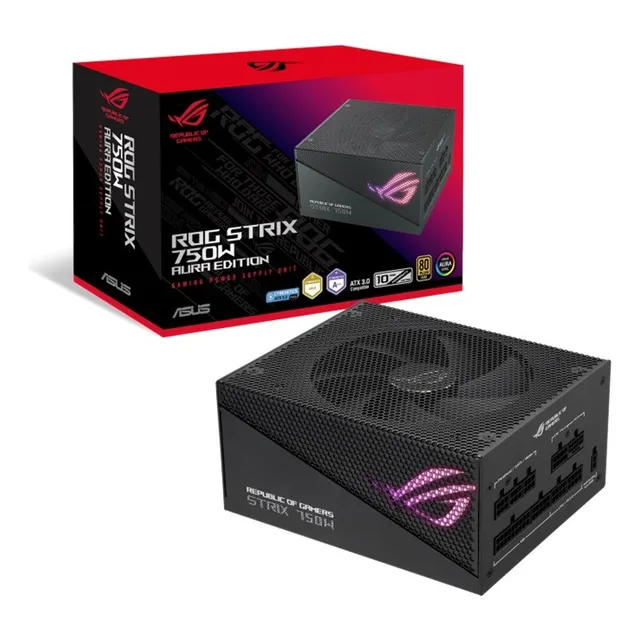 Fuente de poder para PC Asus ROG Strix ROG-STRIX-750G-AURA-GAMING 750W negra