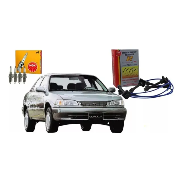 Kit Cabos + Velas Iginição Corolla 1.8 16v Ngk Original