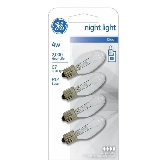 Bombilla General Electric Luz Nocturna Set De 4 Bombillos 4w
