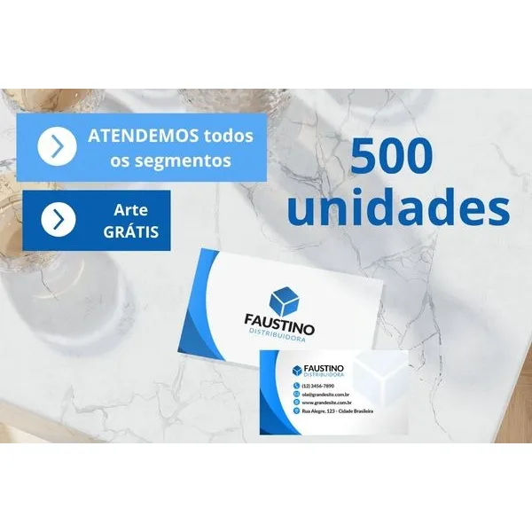 Cartão De Visita | 500 Unidades | Frente E Verso Colorido