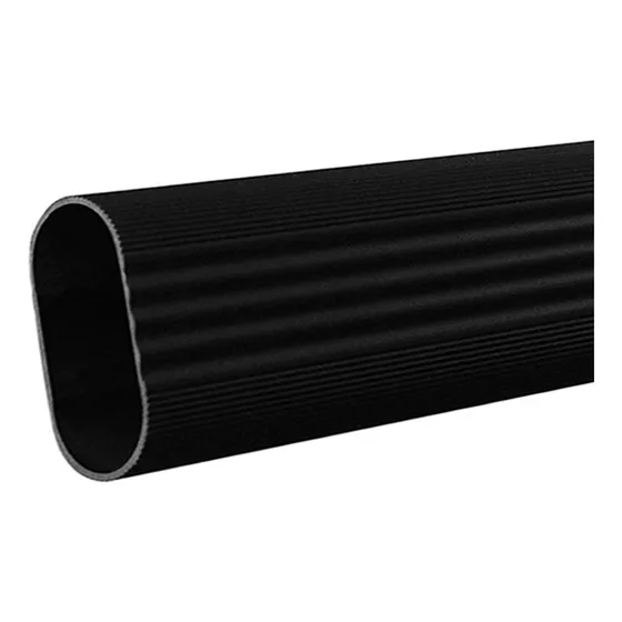 Tubo Ovalado Para Clóset De Aluminio Acanalado Negro Bari