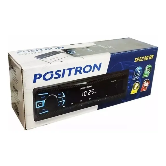 Pósitron SP2230BT automotivo preto com USB