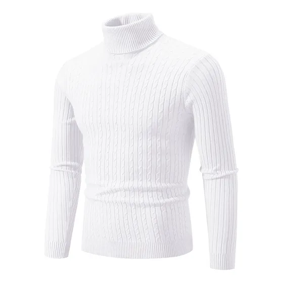 Sweater Cuello Alto Moda Comodo Hombre Invierno Tortug