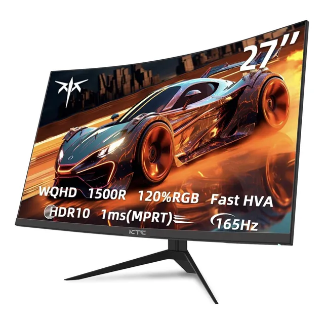 Ktc Monitor Gamer Curvo H27s17 27 2k 165hz Wqhd 1ms Hva