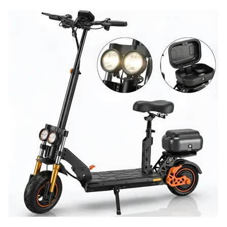 Patinete Elétrico M5 De 1200w Com Assento Removível Preto