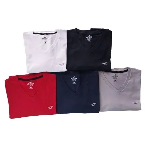 Paquete 5  Franelas Hollister   Manga Corta Talla  M