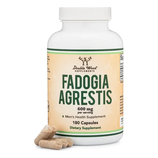 Suplemento Fadogia Double Wood 600 mg 180 cápsulas