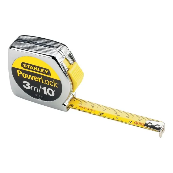 Cinta Metrica De 1/2  X 03 Mts Power Lock Stanley 33-231s   