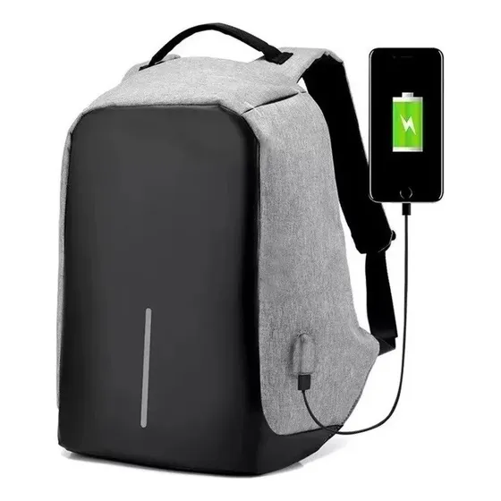 Mochila Porta Notebook Interior Impermeable Antirrobo C/ Usb