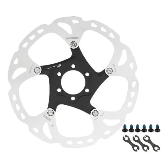 Disco Shimano Xt Rotor Freno Bicicleta Rt86 180mm 6tornillos Color Plateado