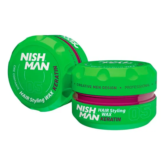 Cera Para Peinar Nishman Wax 05 Keratin Tipo Aqua 150ml
