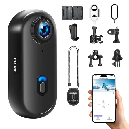 Filmadora 1080P Hd Vlog Câmera De Ação Esportiva Moto Capacete Com Wifi 120° Grande Angularcom Para Ciclismo ao ar livre,mergulho, caminhadas filmadoras de bolso