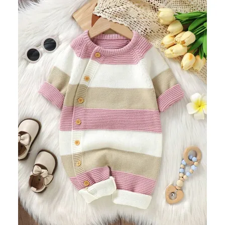 Macacão Para Bebê Tricô Tons De Ternura - Multicolorido - P Veste De 0 A 3 Meses