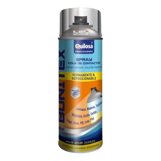 Adhesivo De Contacto En Spray Transparente Quilosa 400ml