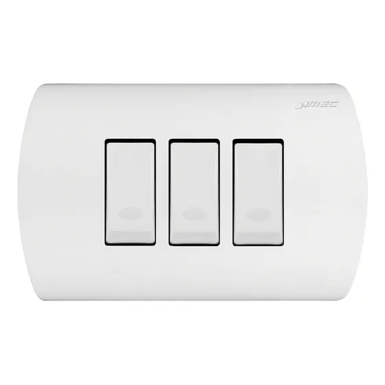 Interruptor Emb Triple 9/32 10a Bco Aris Mec/mimbral Color Blanco