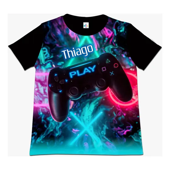 Franela Camisa Niño Playstation Video Juego Poliester