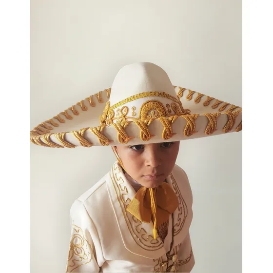 Traje Charro O Mariachi Color Hueso Adolescente Envío Gratis