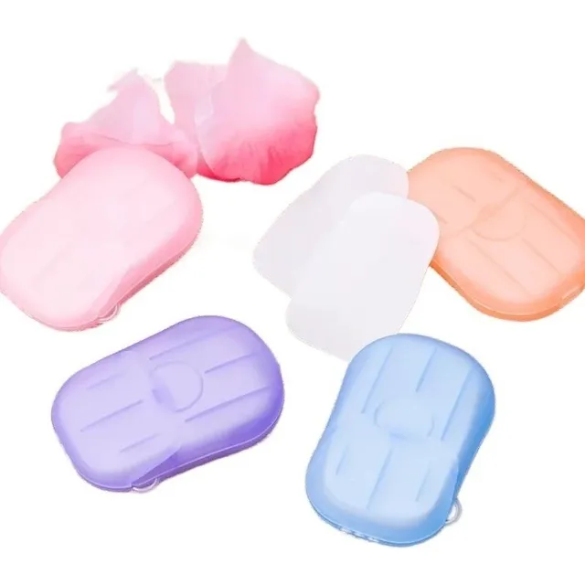 5 Cajas Jabón Desechable Portátil Copos De Papel De Lavado