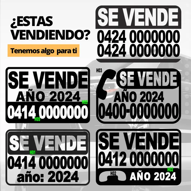 Calcomania Se Vende Para Vehículos, Personalizadas Rotuladas