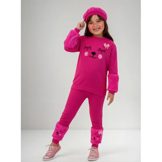 Conjunto Moletom Menina Infantil Inverno Outono Blogueirinha