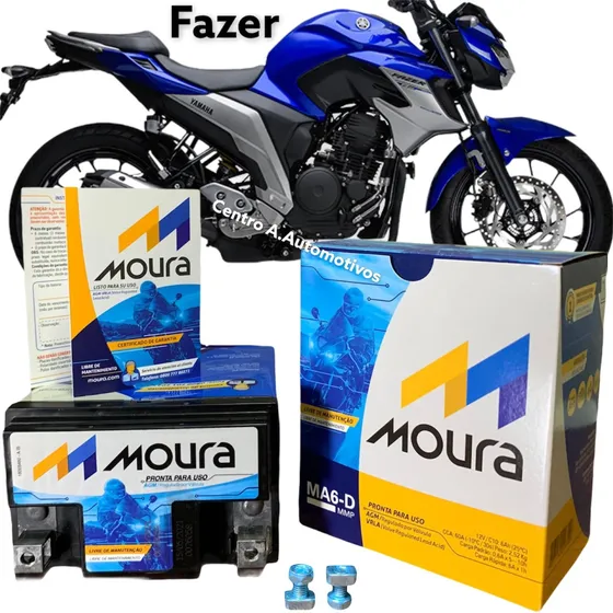 Bateria De Motos Yamaha Fazer 250 Cc 2005 A 2024 6ah