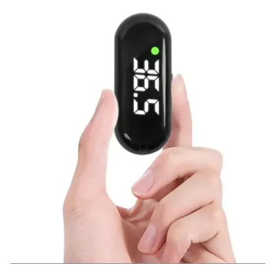 Termómetro Digital Recargable Negro Con Cable Usb Y Correa