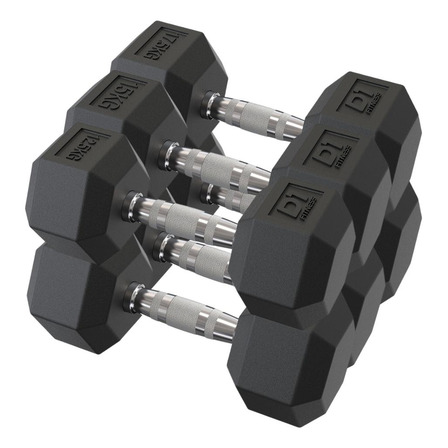 Kit Halteres Sextavado Emborrachado 12,5kg / 15kg / 17,5kg Kit Halteres Sextavado Emborrachado 12,5kg / 15kg / 17,5kg
