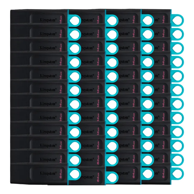 Kit 100 Usb 64gb Kingston Dtx/64gb Exodia 3.2 Black+teal