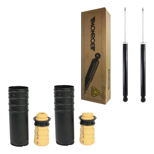 2 Amortecedor Traseiro Monroe Kit Batente Coifa Gm Spin 