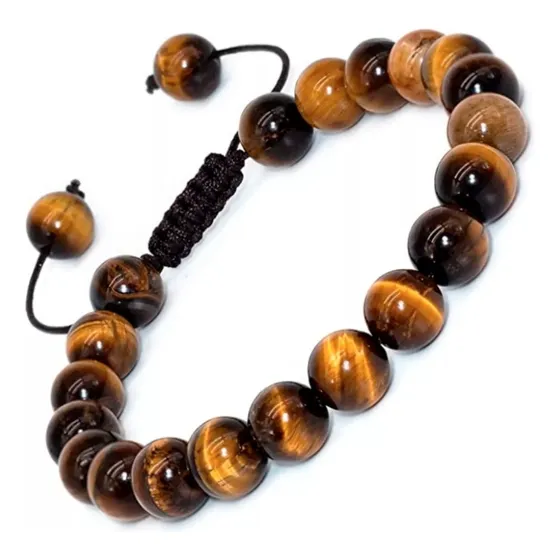 Pulsera Ajustable Ojo De Tigre Original Unisex