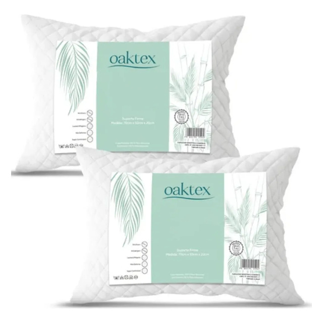 Kit C/2 Travesseiros Luxo Matelado Fibra Antialérgica 50x70 Branco Kit C/2 Travesseiros Luxo Matelado Fibra Antialérgica 50x70 Branco
