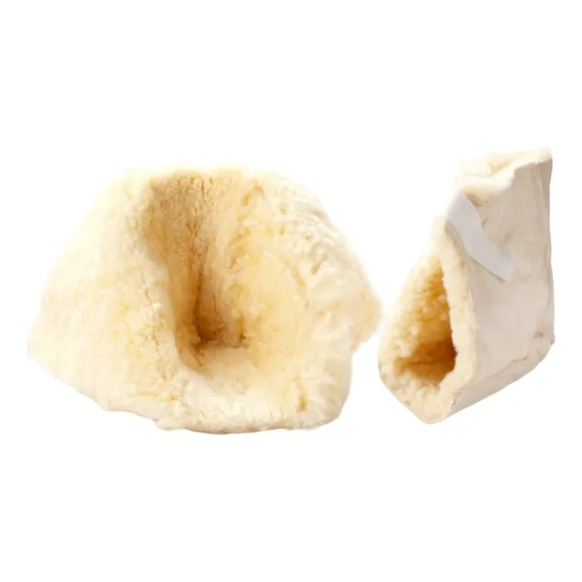 Talonera Piel Ovina Natural Con Velcro Care Quip Pack X 2 U