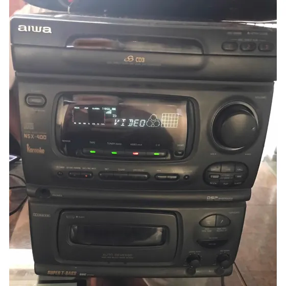 Microsystem Aiwa Nsx-400 Para Revisão Pergunte  Os Detalhes