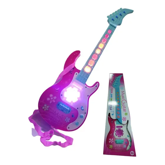 Guitarra Juguete Luces Y Sonido Niños Regalo Instrumento