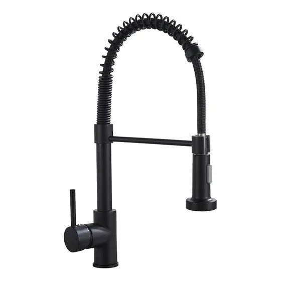 Llave Para Fregadero Extraíble Negro Acero Inoxidable