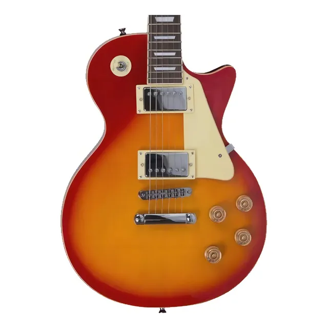 Guitarra Elétrica Strinberg Lps Series Lps230 Les Paul De Tília Cherry Burst Brilhante Com Diapasão De Pau-rosa