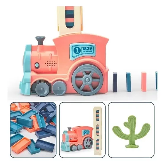 Juguete Tren De Domino Para Construir Y Apilar Jca