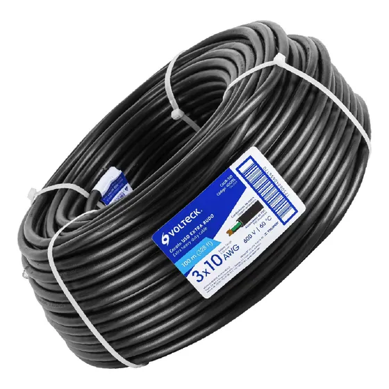 Metro De Cable Uso Extra Rudo 3x10awg En