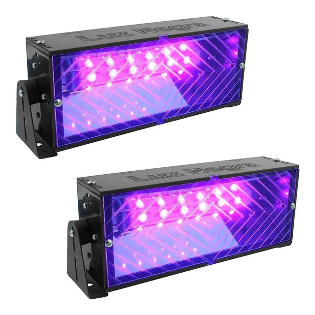 2 Refletor Luz Negra Profissional Deltrônica Lâmpada Led Uv