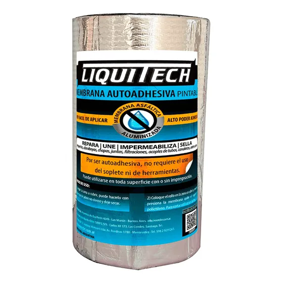 Membrana Autoadhesiva 15cm X 10 Mt Liquitech Super Adhesiva