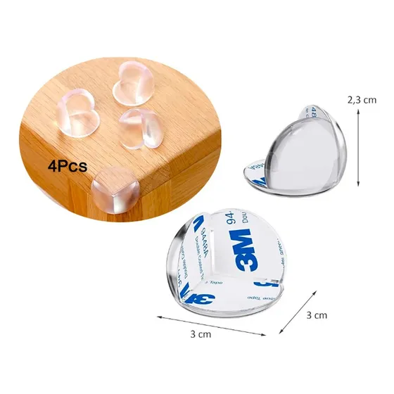 Protector Esquinero De Mesas Para Niños Pack 4pcs Redonda