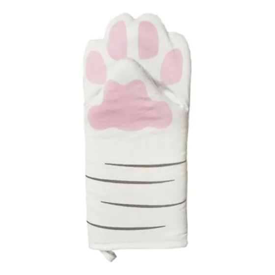 Guante Horno Dibujo Animado 3d Pata Gato Largo Algodon Para
