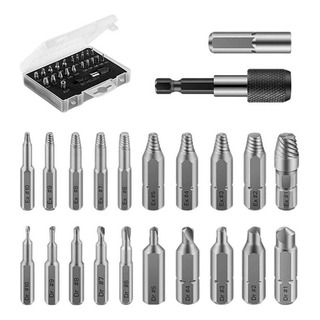 Kit Extrator De Parafuso Danificado De Aço Retire A 22pcs Kit Extrator De Parafuso Danificado De Aço Retire A 22pcs