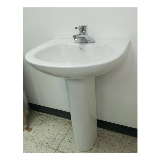 Lavamanos Con Pedestal Y Todos Sus Accesorios Blanco