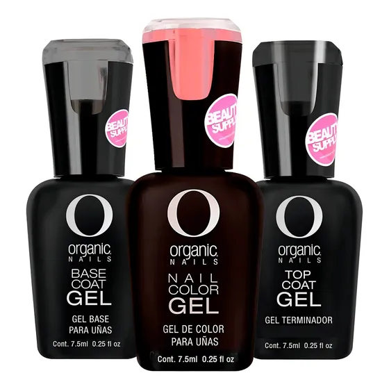 Esmalte de uñas color Organic Nails Sellador y terminador de 22.5mL - Pack de 3 unidades color 106