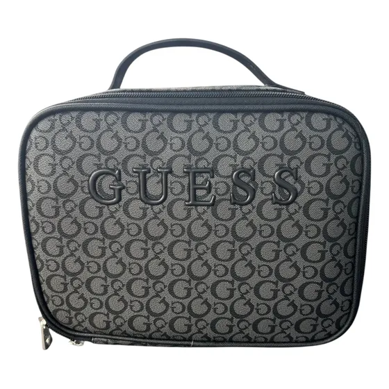 Neceser Guess Negro Cosmetiquera Bolso Viajero De Maquillaje